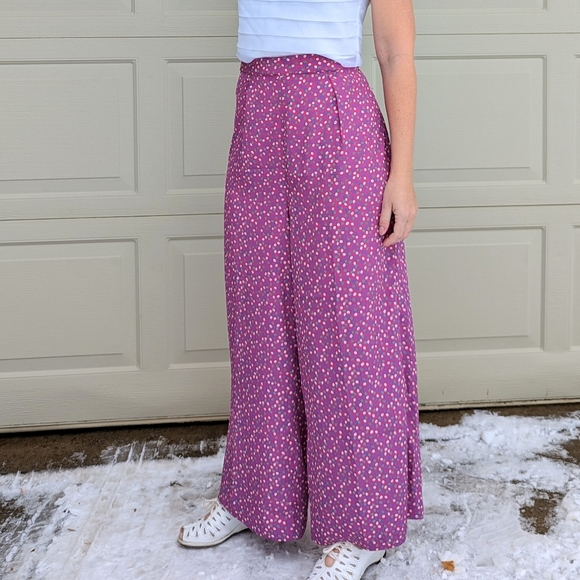 1980's does 1940's PALAZZO PANTS wide leg M - Picture 2 of 11